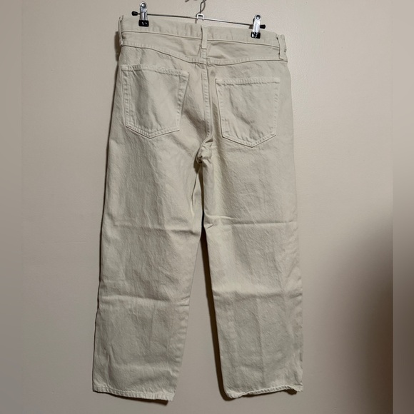 AMO Billie wide straight jean in Sandstone - organic cotton high mid rise sz 28 - Picture 4 of 11